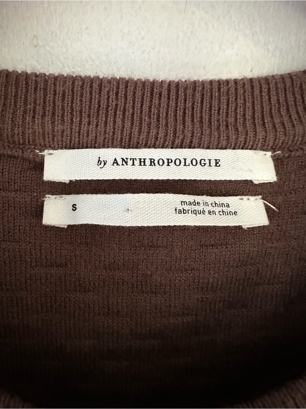 Anthropologie Sheer Puff-Sleeve Knit Blouse - Picture 2 of 7
